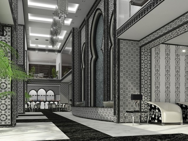 Hotel Lobby by Denis Zavjalkin