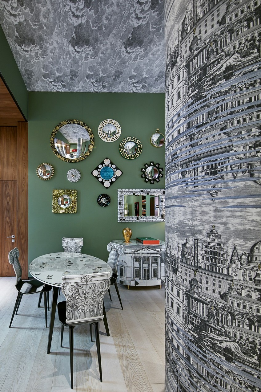 Milano suite designed by Piero Fornasetti
