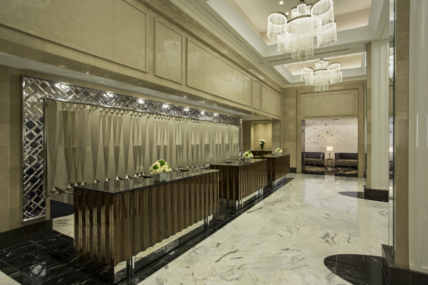 luxury Lobby area Loews Regency Hotel by Rottet Studio