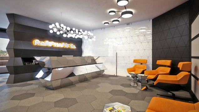 Geometric Design – Rompharm Office Interior Design | Design Contract